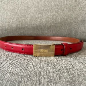 Womens vintage Ralph lauren red leather belt
